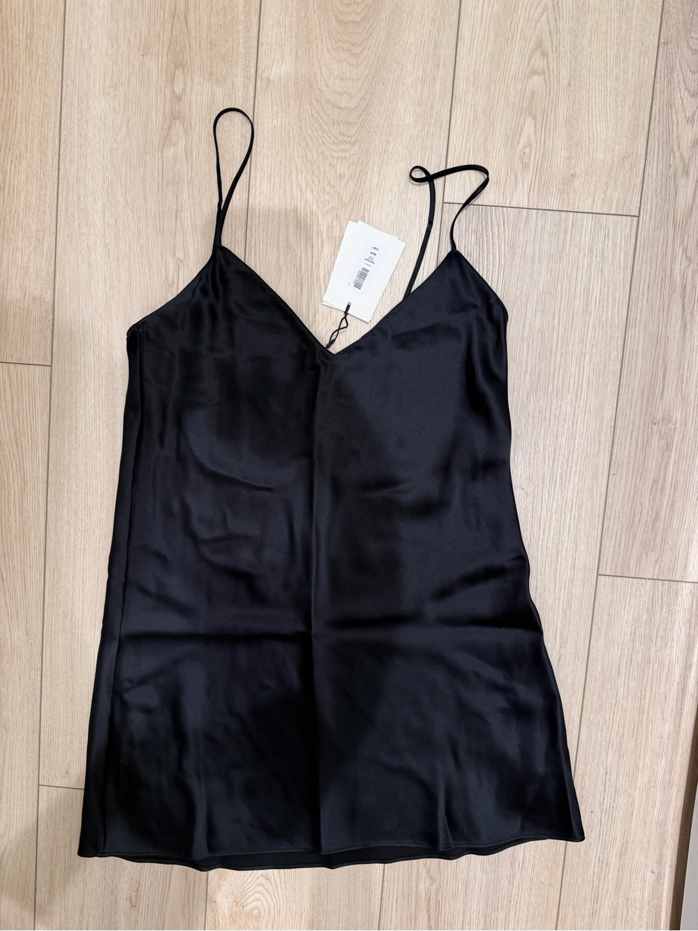 Aritzia Black Satin Slip Dress - NWT - Picture 1 of 3